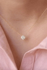 Solitaire round diamond necklace - Image 3
