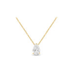 Pear diamond necklace